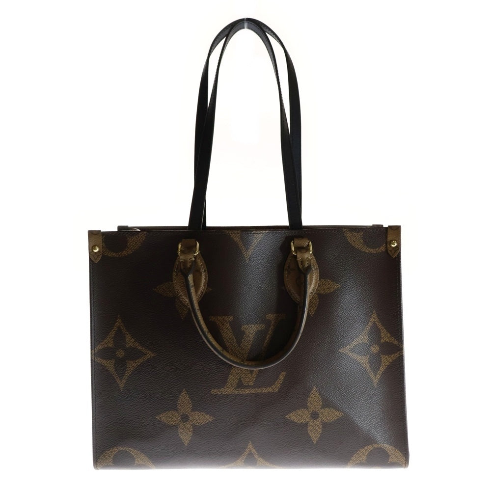 LOUIS VUITTON(ルイヴィトン) モノグラムリバース オンザゴーMM トートバッグ ハンドバッグ ブラウン ゴールド金具 M45321