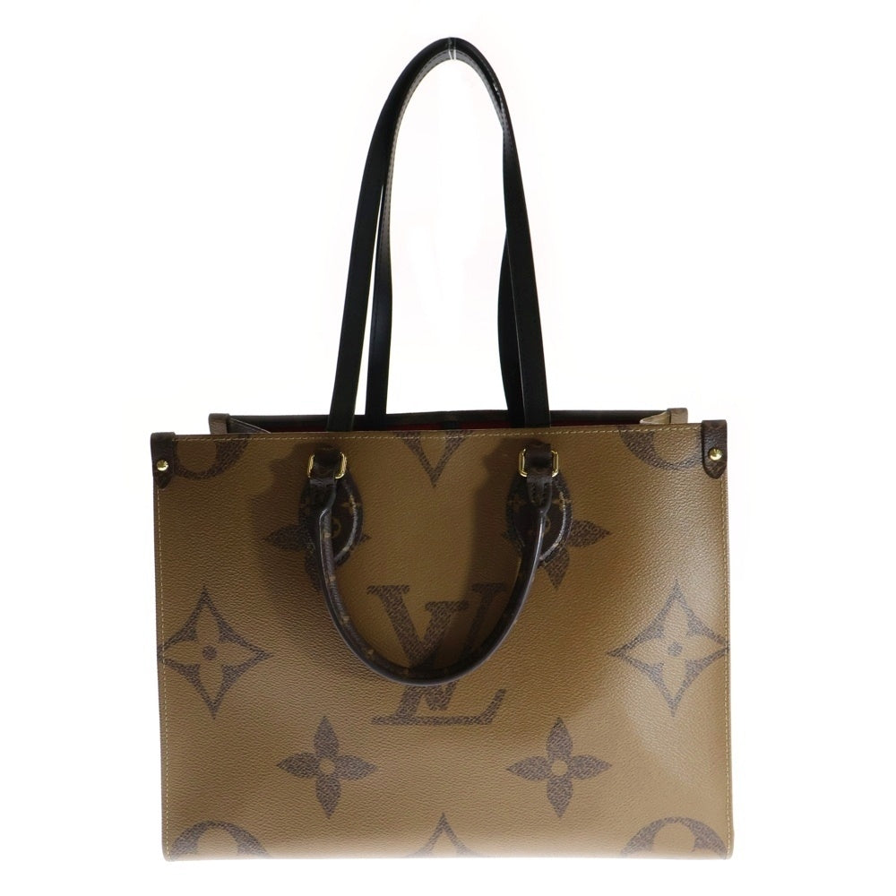 LOUIS VUITTON(ルイヴィトン) モノグラムリバース オンザゴーMM トートバッグ ハンドバッグ ブラウン ゴールド金具 M45321