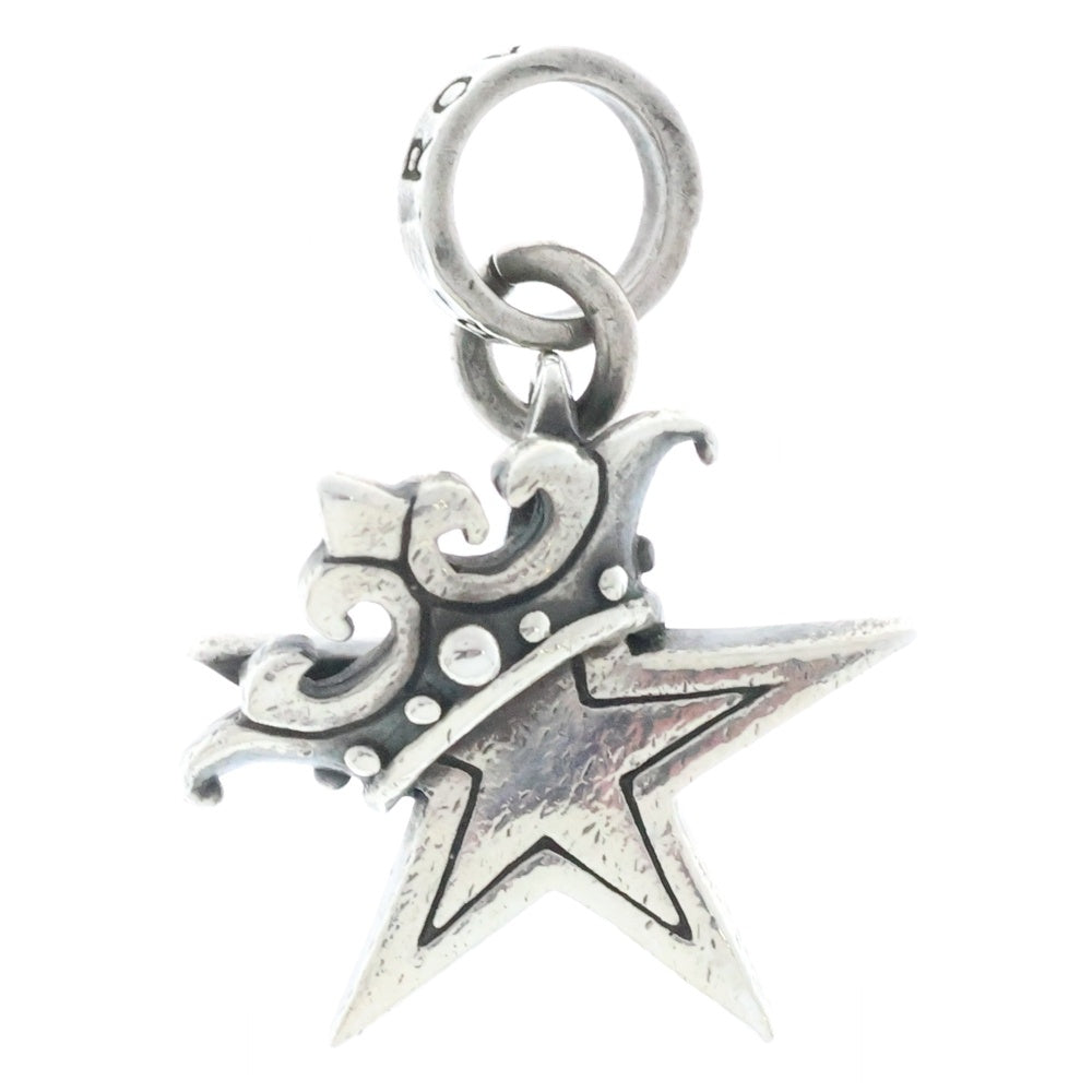 ROYAL ORDER(ロイヤルオーダー) SMALL SOLID STAR W CROWN スタークラウンネックレストップ ペンダントトップ シルバー