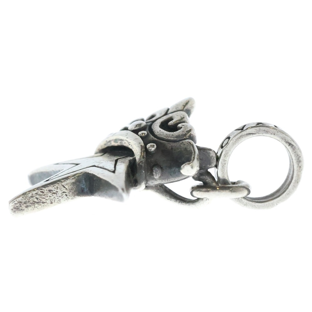 ROYAL ORDER(ロイヤルオーダー) SMALL SOLID STAR W CROWN スタークラウンネックレストップ ペンダントトップ シルバー