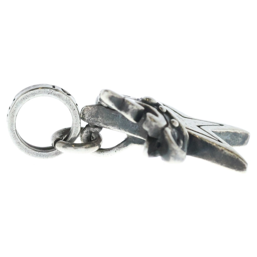 ROYAL ORDER(ロイヤルオーダー) SMALL SOLID STAR W CROWN スタークラウンネックレストップ ペンダントトップ シルバー