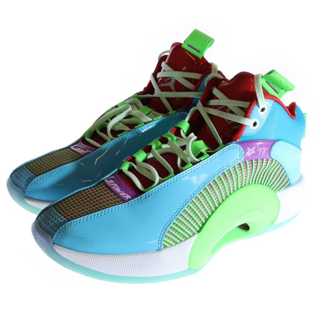 NIKE(ナイキ) Jordan XXXV Jayson Tatum WOMEN in Power PE エアジョーダン35 ジェイソンテイタム ウーマン インパワーPE ハイカットスニーカー シューズ ブルー US9/27cm