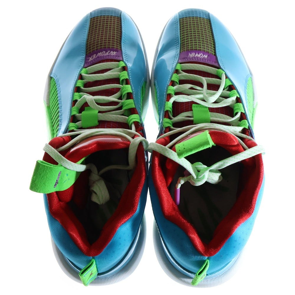 NIKE(ナイキ) Jordan XXXV Jayson Tatum WOMEN in Power PE エアジョーダン35 ジェイソンテイタム ウーマン インパワーPE ハイカットスニーカー シューズ ブルー US9/27cm