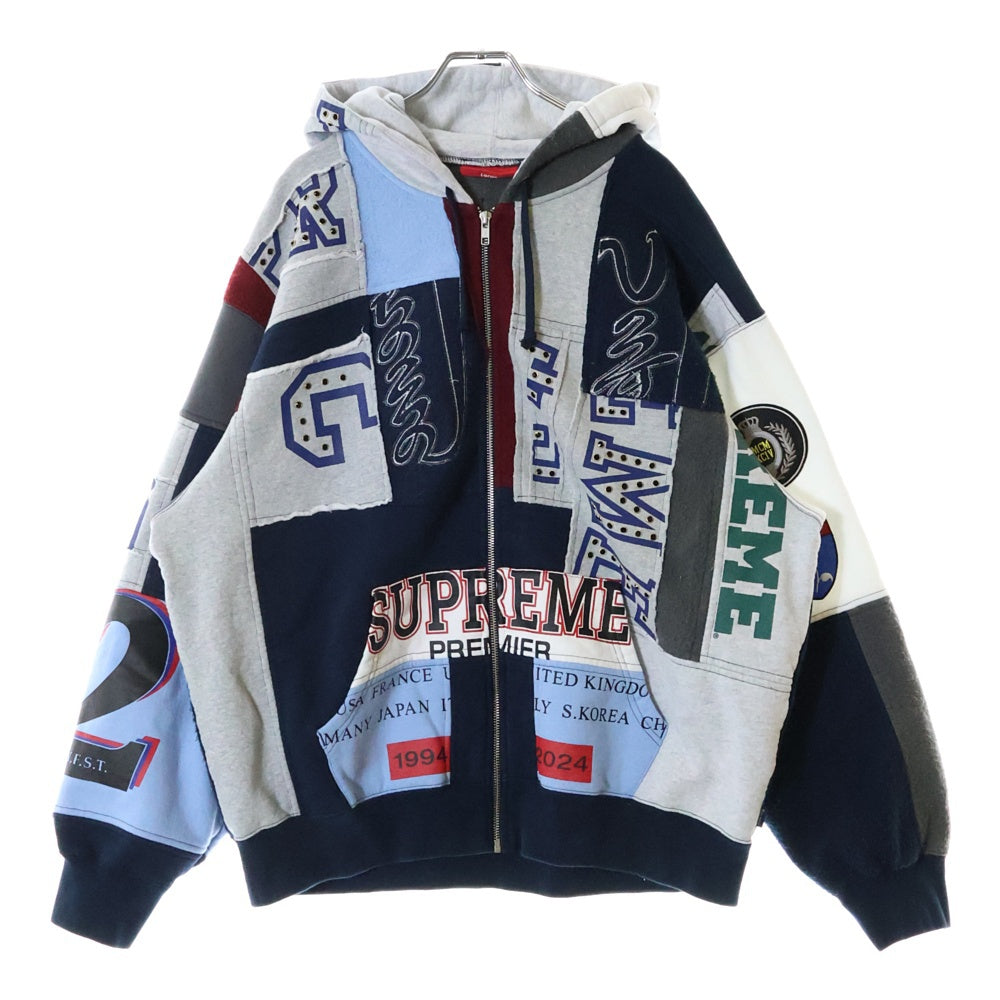 SUPREME(シュプリーム) 25SS Patch Work Zip Up Hoodie パッチワーク ジップアップパーカー フーディ マルチ