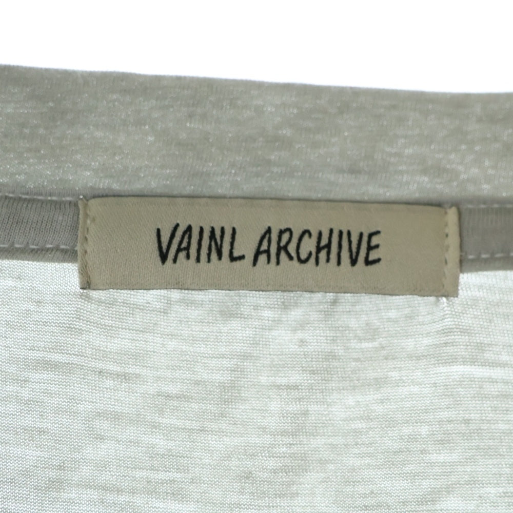 VAINL ARCHIVE(バイナルアーカイブ) 25SS MARCUS マーカス コットンクルーネック半袖Tシャツカットソー アイボリー VAAG25S004