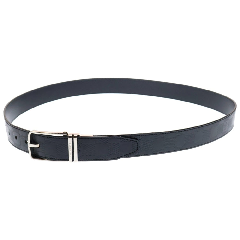 LOUIS VUITTON(ルイヴィトン) ダミエ アンフィニ サンチュールボストン レザーベルト ブラック M9674