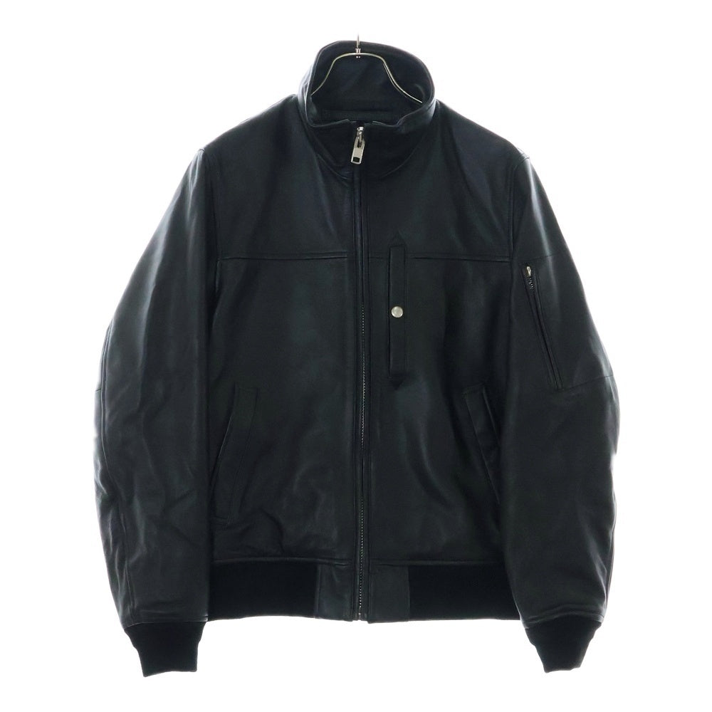 AVIREX(アヴィレックス) STAND LEATHER MA-1 MOD JACKET スタンドカラー シープレザー MA-1 モディファイジャケット ブラック 783-5150007