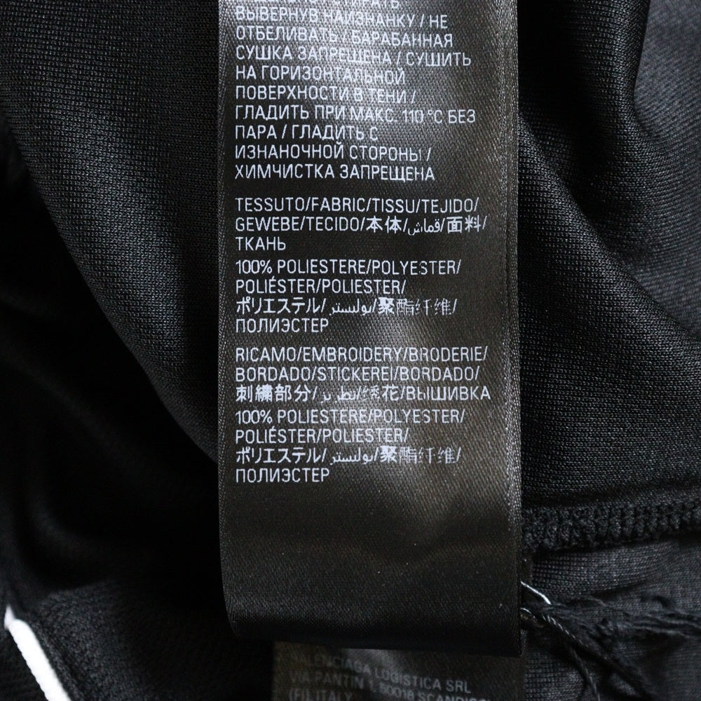 BALENCIAGA(バレンシアガ) 23SS BAGGY SHORTS ロゴ刺繍 バギーショートパンツ メッシュハーフパンツ ブラック 767862 TPVG2