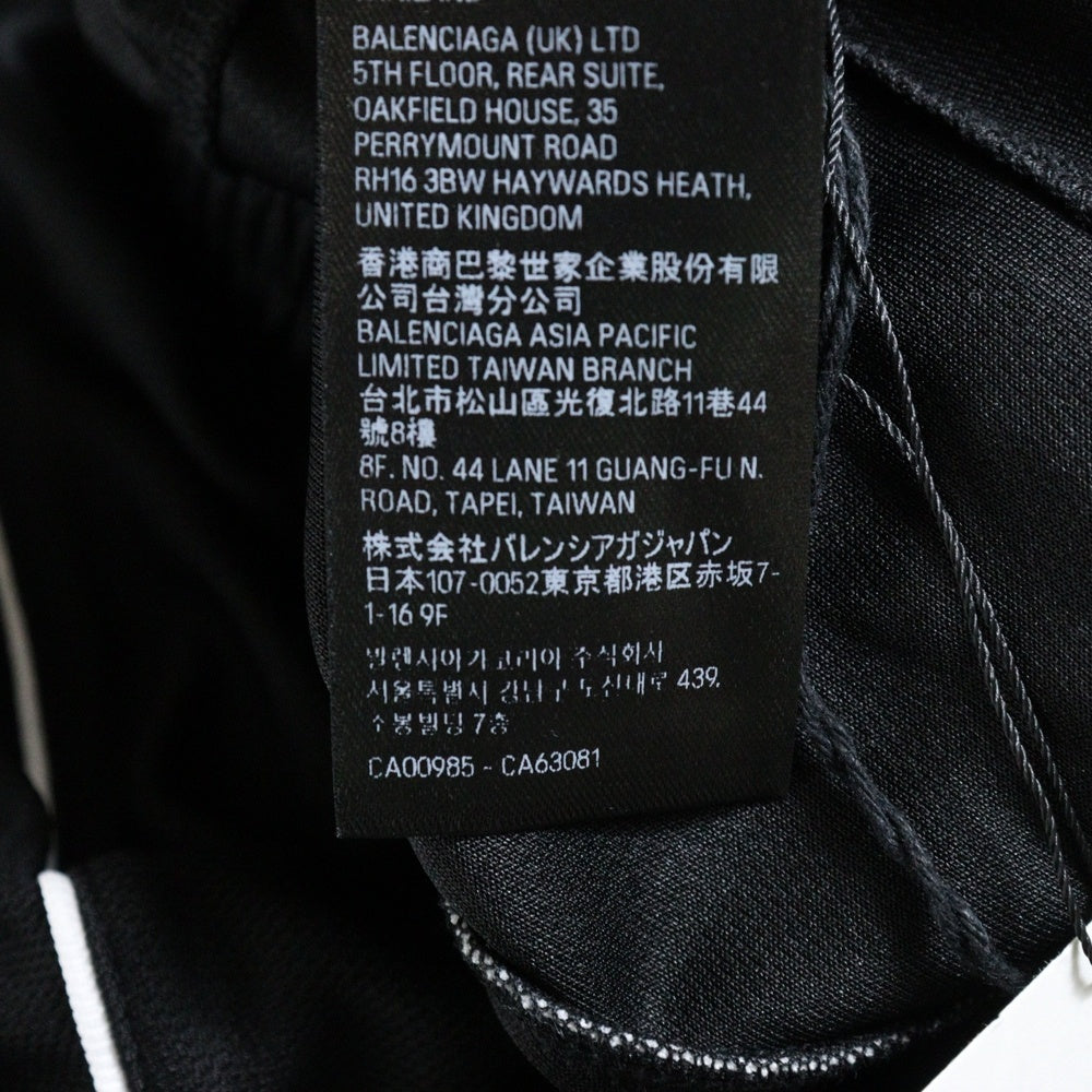BALENCIAGA(バレンシアガ) 23SS BAGGY SHORTS ロゴ刺繍 バギーショートパンツ メッシュハーフパンツ ブラック 767862 TPVG2