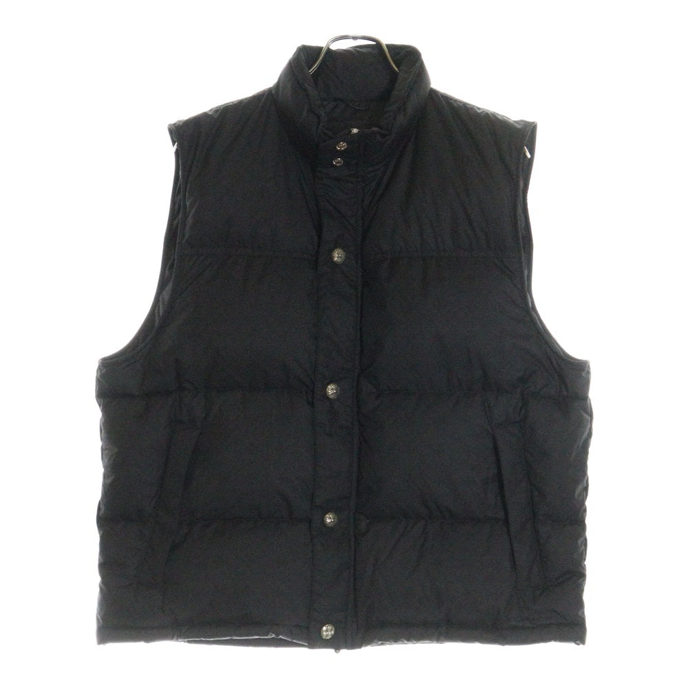 CHROME HEARTS(クロムハーツ) STIFF VEST スティッフ CHプラス総柄 クロスボールボタン ダウンベスト ジャケット ブラック