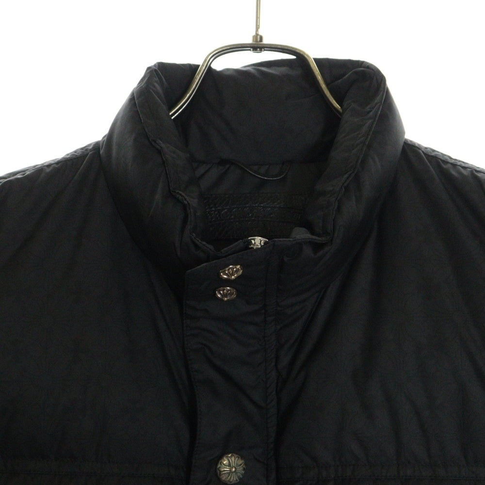 CHROME HEARTS(クロムハーツ) STIFF VEST スティッフ CHプラス総柄 クロスボールボタン ダウンベスト ジャケット ブラック