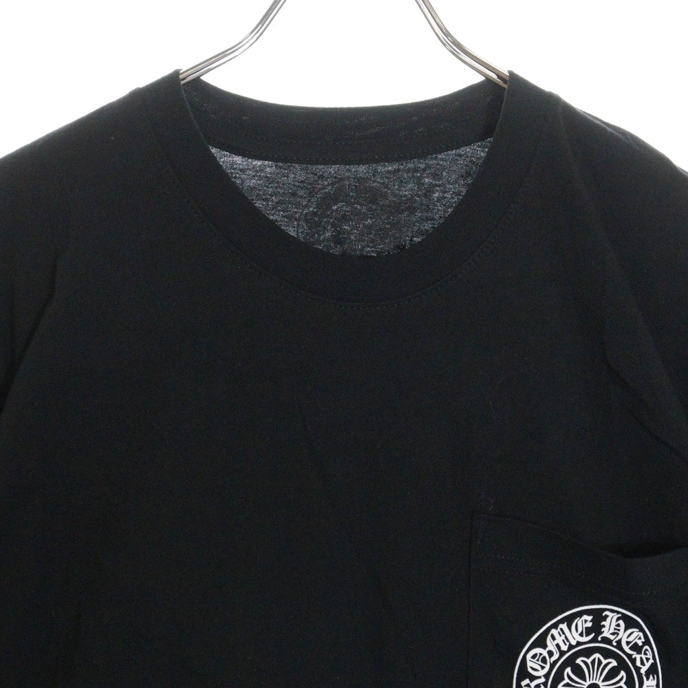 CHROME HEARTS(クロムハーツ) Horseshoe S/S Tee ホースシューロゴ クルーネック半袖Tシャツカットソー ブラック