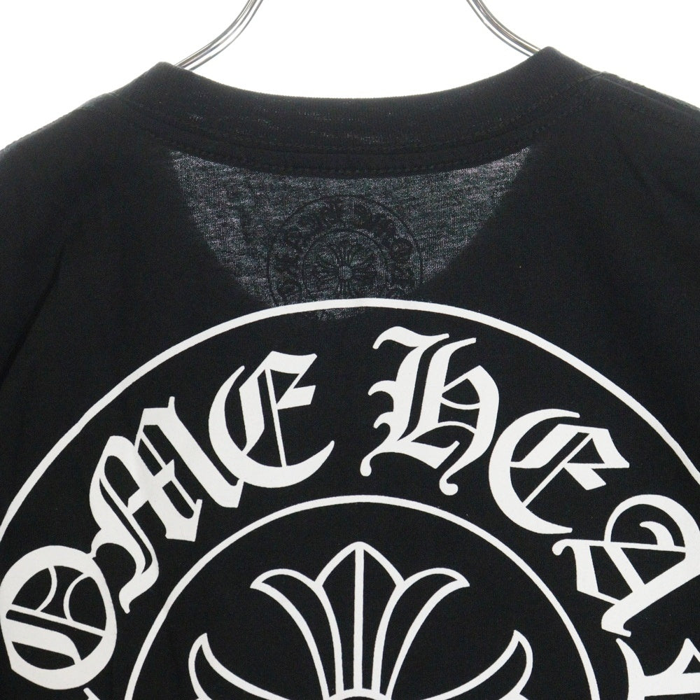 CHROME HEARTS(クロムハーツ) Horseshoe S/S Tee ホースシューロゴ クルーネック半袖Tシャツカットソー ブラック