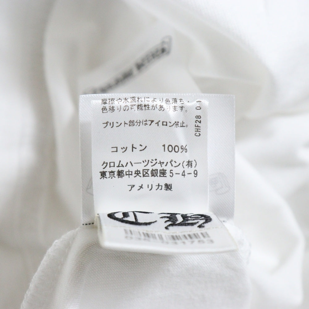 CHROME HEARTS(クロムハーツ) CH CRS SCROLL LABEL スクロールラベル バックププリント クルーネック半袖Tシャツ カットソー ホワイト