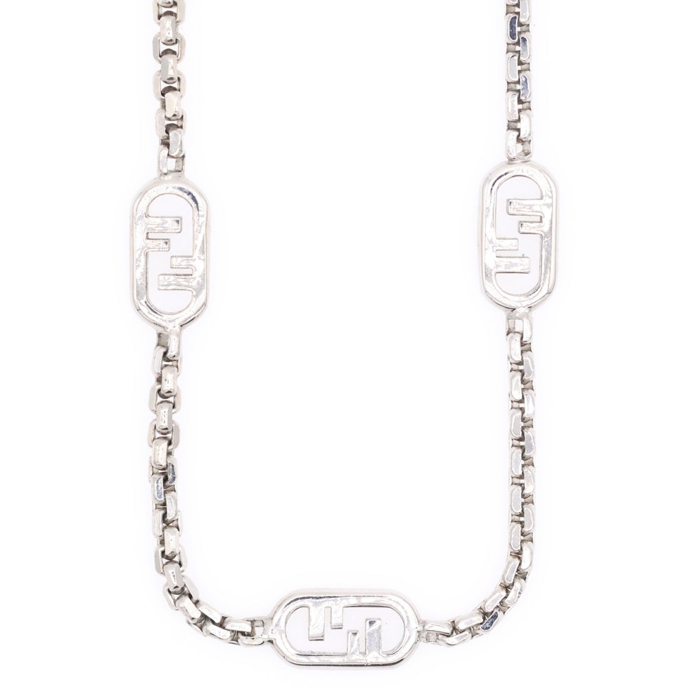 FENDI(フェンディ) オーロック FFロゴ チェーンネックレス シルバー
