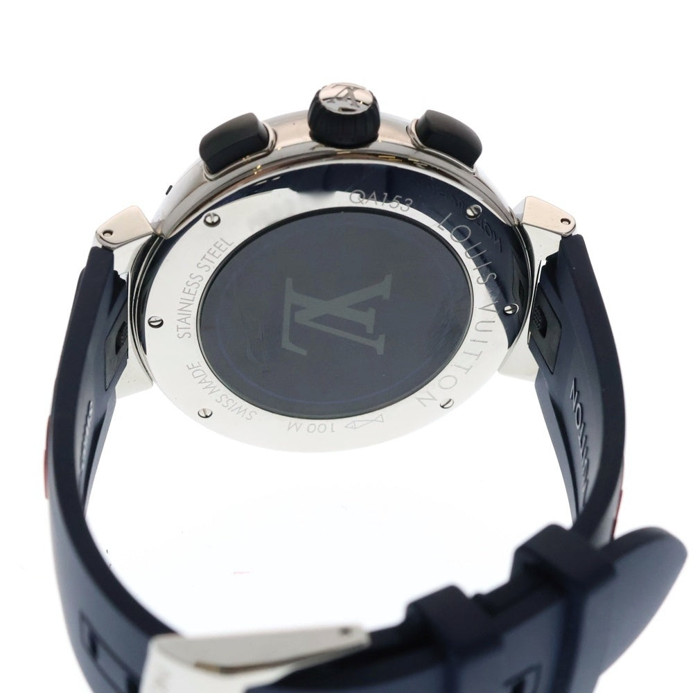 LOUIS VUITTON(ルイヴィトン) タンブール アウトドア クロノグラフ GMT クォーツ 腕時計 ブルー QA153