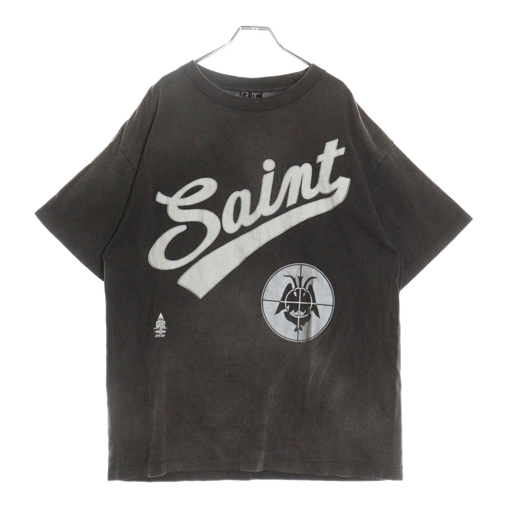 SAINT MICHAEL(セントマイケル) 21AW T-SHIRT FOCUS フォーカス クルーネックプリント半袖Tシャツ カットソー グレー SM-A21-0000-002