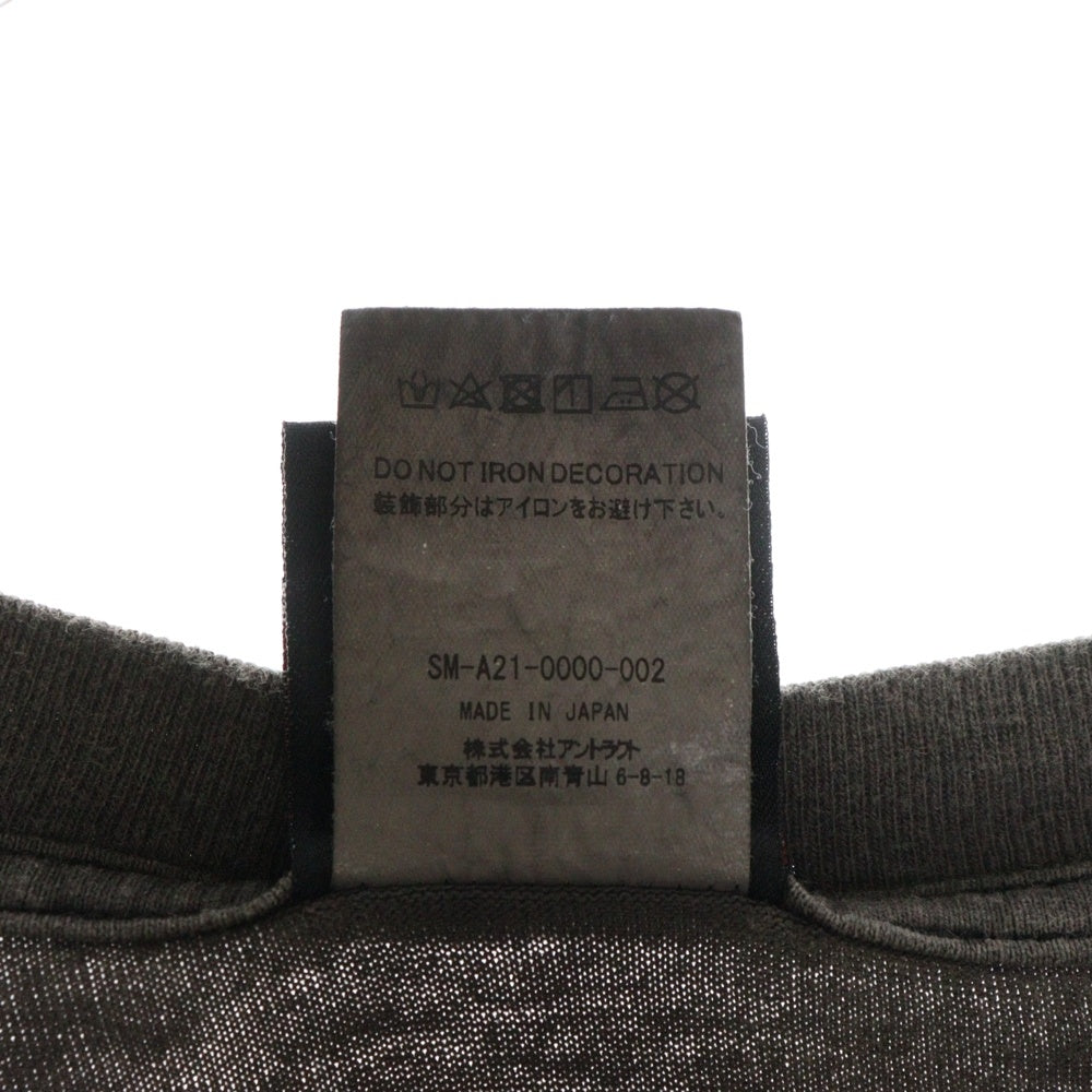 SAINT MICHAEL(セントマイケル) 21AW T-SHIRT FOCUS フォーカス クルーネックプリント半袖Tシャツ カットソー グレー SM-A21-0000-002