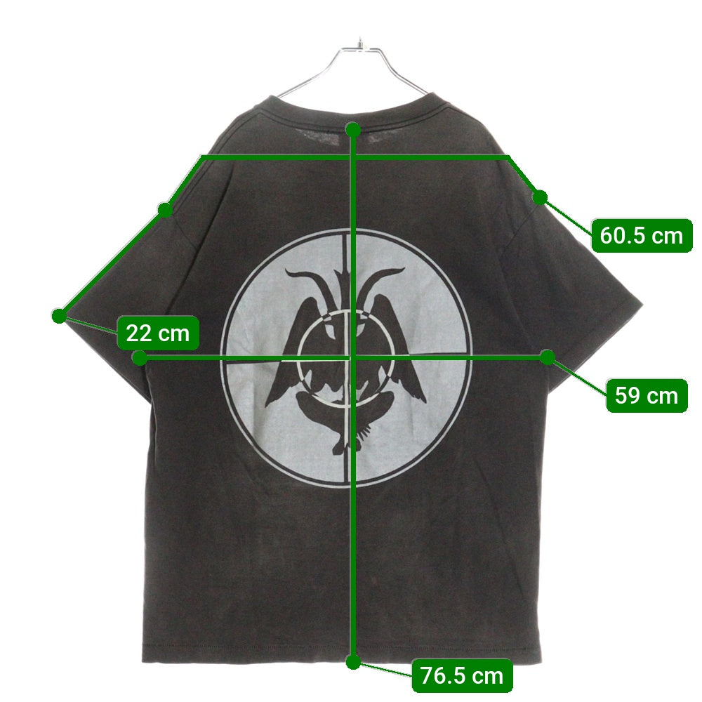 SAINT MICHAEL(セントマイケル) 21AW T-SHIRT FOCUS フォーカス クルーネックプリント半袖Tシャツ カットソー グレー SM-A21-0000-002
