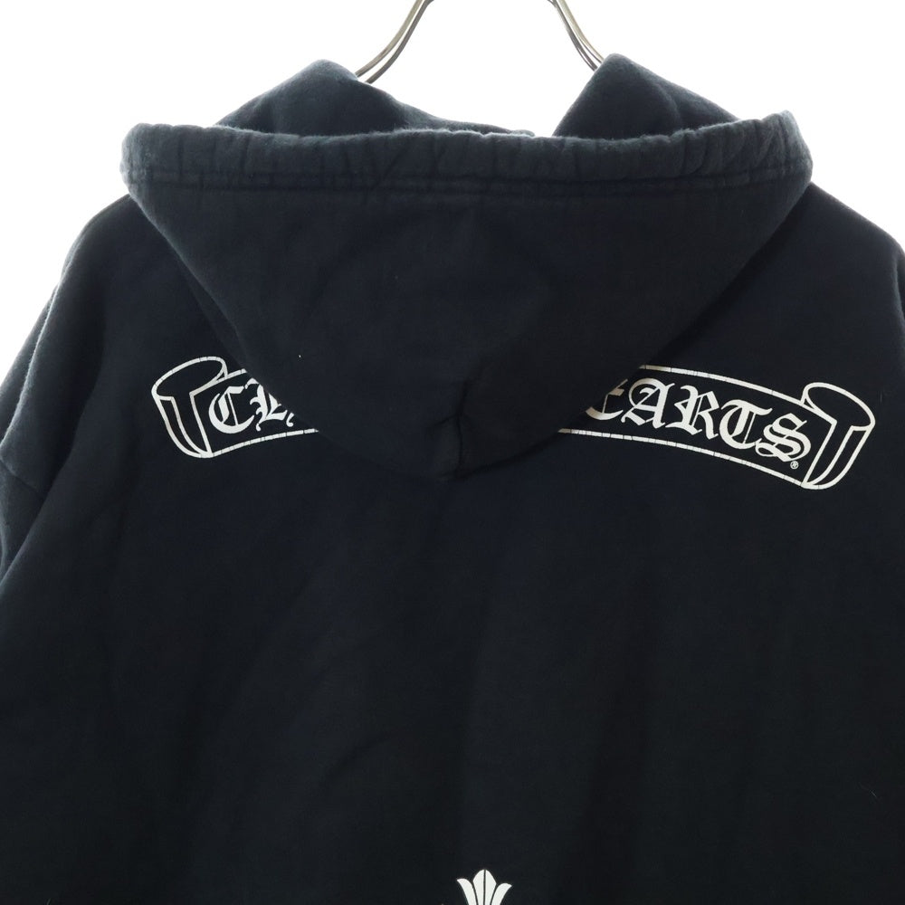 CHROME HEARTS(クロムハーツ) MLTCOL CEM CRS HD PLVR マルチカラーセメタリークロスプリントプルオーバーパーカー フーディー ブラック