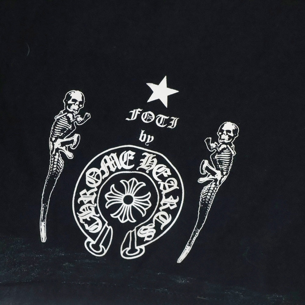 CHROME HEARTS(クロムハーツ) FOTI STRIPE T-SHIRT フォティ ストライプ クルーネック半袖Tシャツカットソー ブラック