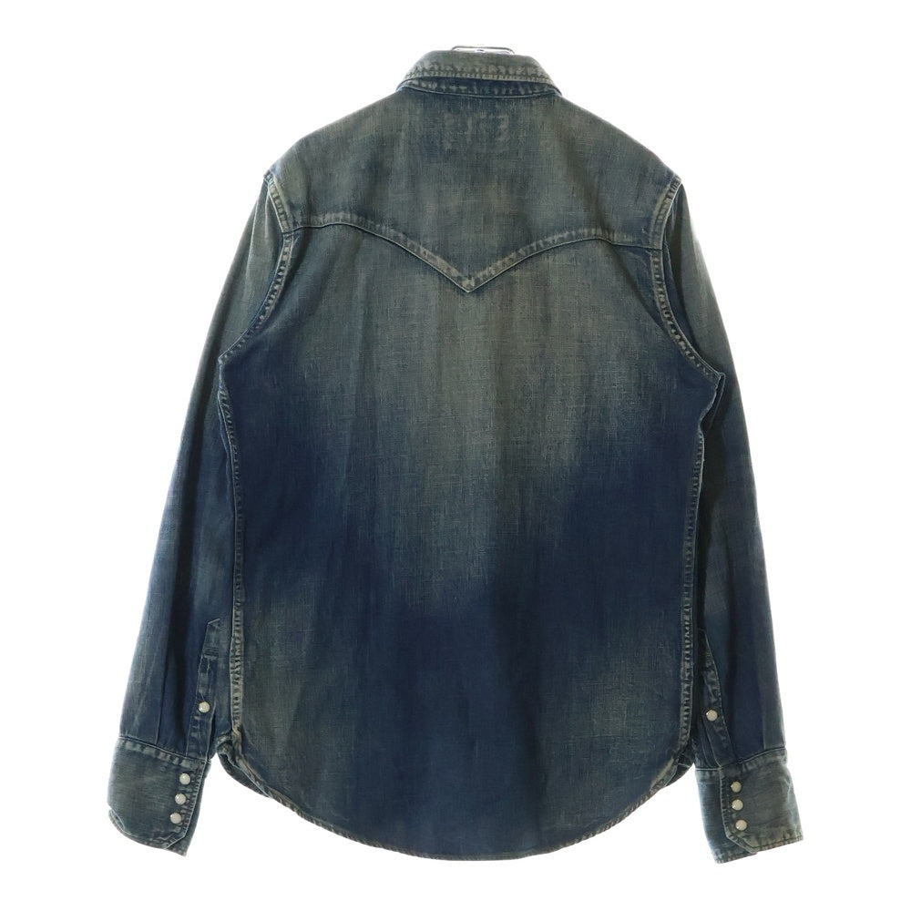 RUDE GALLERY BLACK REBEL(ルードギャラリーブラックレーベル) Front 2 Pocket Denim Shirt フロント2ポケット デニムシャツ インディゴ