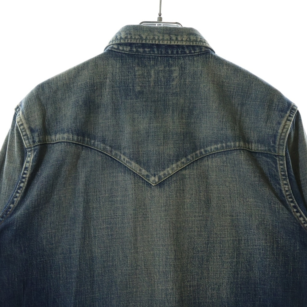 RUDE GALLERY BLACK REBEL(ルードギャラリーブラックレーベル) Front 2 Pocket Denim Shirt フロント2ポケット デニムシャツ インディゴ