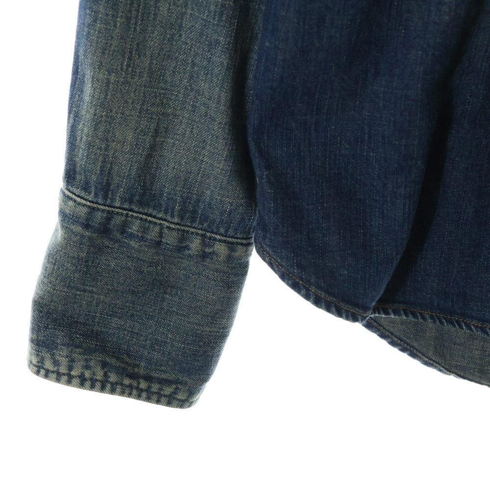 RUDE GALLERY BLACK REBEL(ルードギャラリーブラックレーベル) Front 2 Pocket Denim Shirt フロント2ポケット デニムシャツ インディゴ
