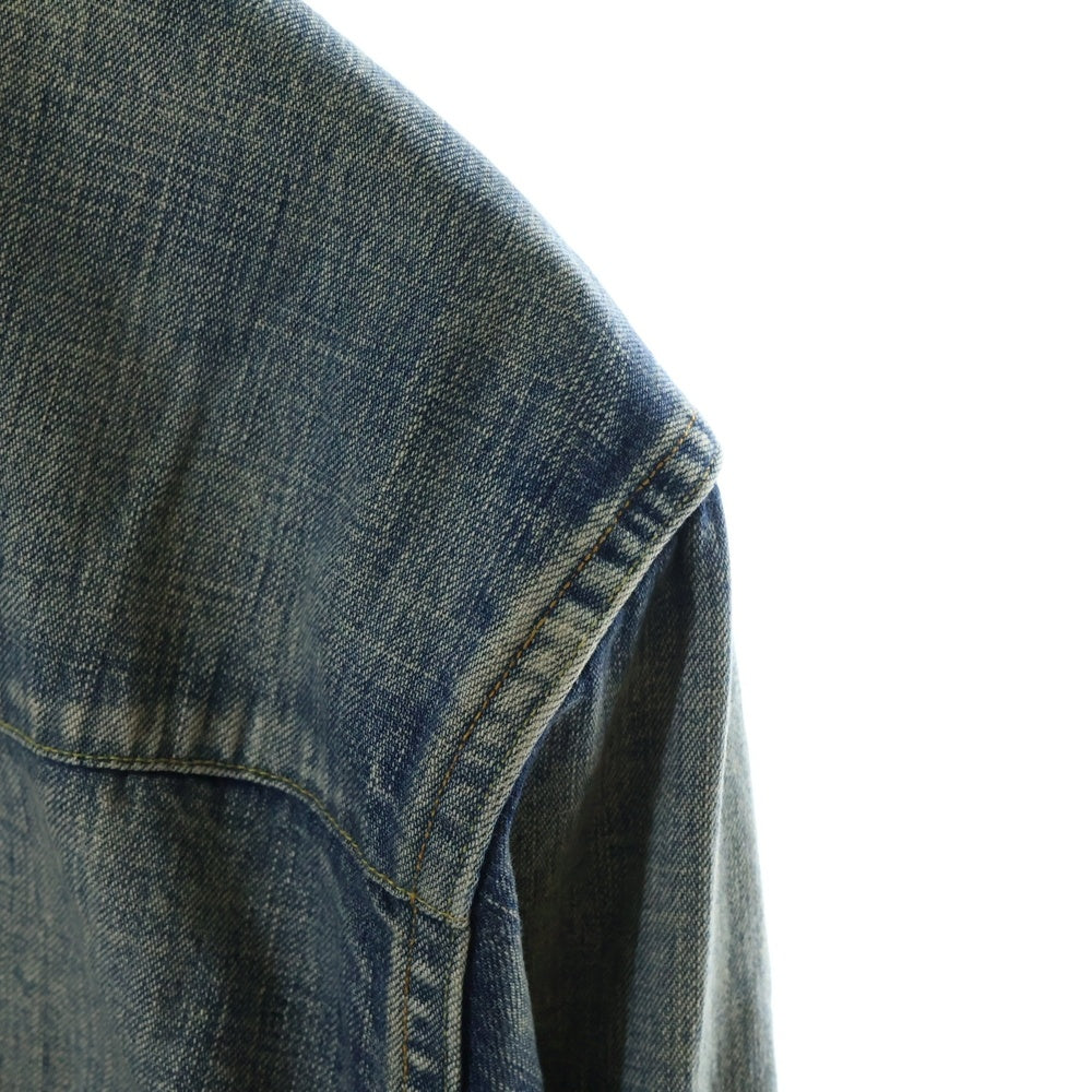 RUDE GALLERY BLACK REBEL(ルードギャラリーブラックレーベル) Front 2 Pocket Denim Shirt フロント2ポケット デニムシャツ インディゴ