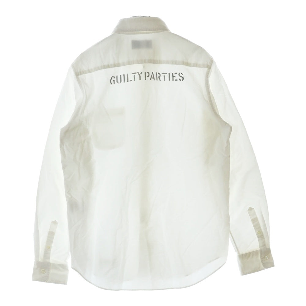 WACKO MARIA(ワコマリア) BACK GUILTY PARTIRS SHIRT バックロゴ コットン長袖シャツ ホワイト