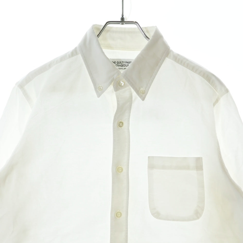 WACKO MARIA(ワコマリア) BACK GUILTY PARTIRS SHIRT バックロゴ コットン長袖シャツ ホワイト