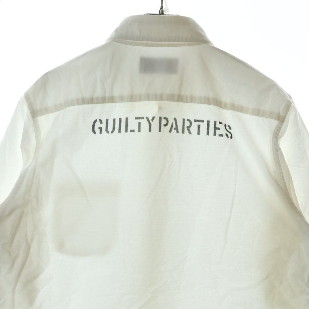 WACKO MARIA(ワコマリア) BACK GUILTY PARTIRS SHIRT バックロゴ コットン長袖シャツ ホワイト