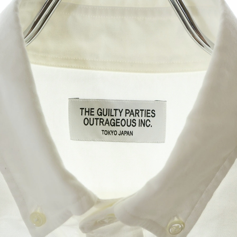 WACKO MARIA(ワコマリア) BACK GUILTY PARTIRS SHIRT バックロゴ コットン長袖シャツ ホワイト