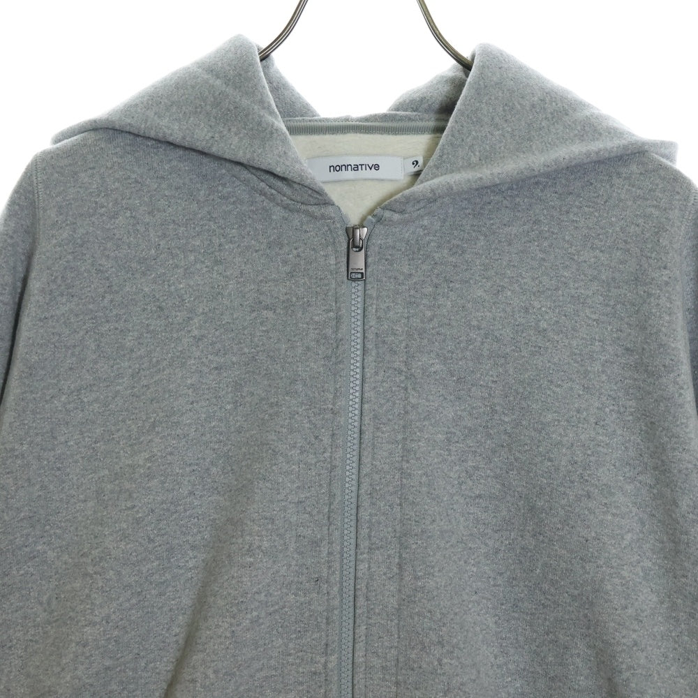 nonnative(ノンネイティブ) 20AW DWELLER ZIP HOODY COTTON SWEAT フロントジップアップパーカー フーディ NN-C3803 グレー