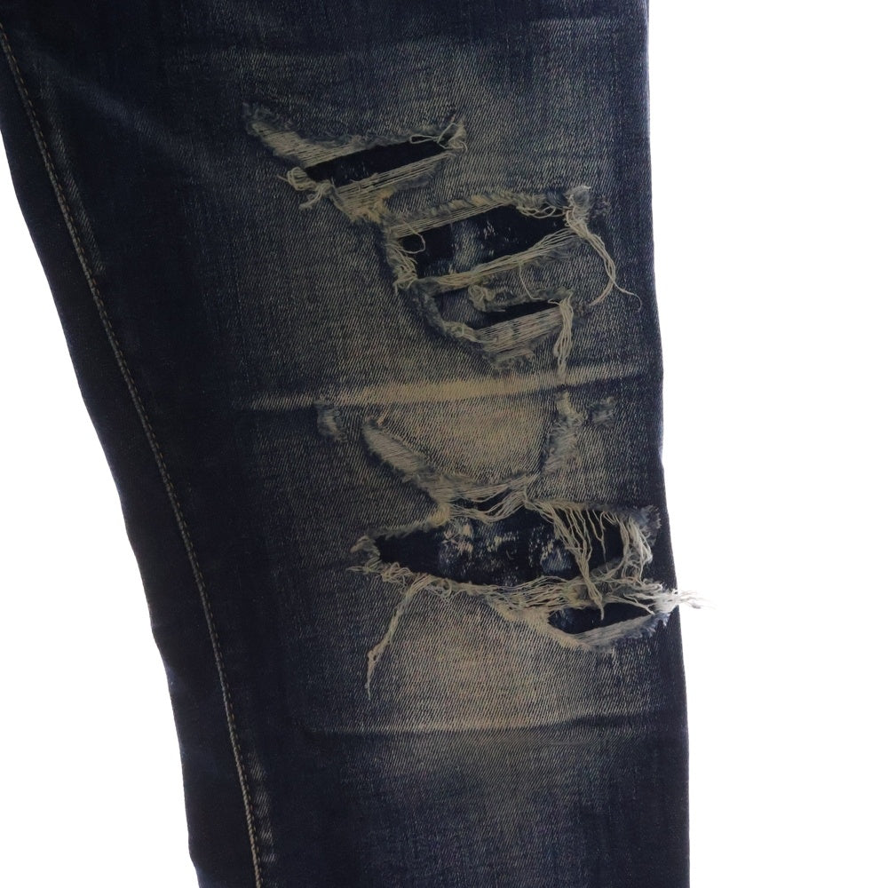 DSQUARED2(ディースクエアード) 23AW SKATER JEANS スケータージーンズ ダメージ加工デニムパンツ ブルー S71LB1261 S30789