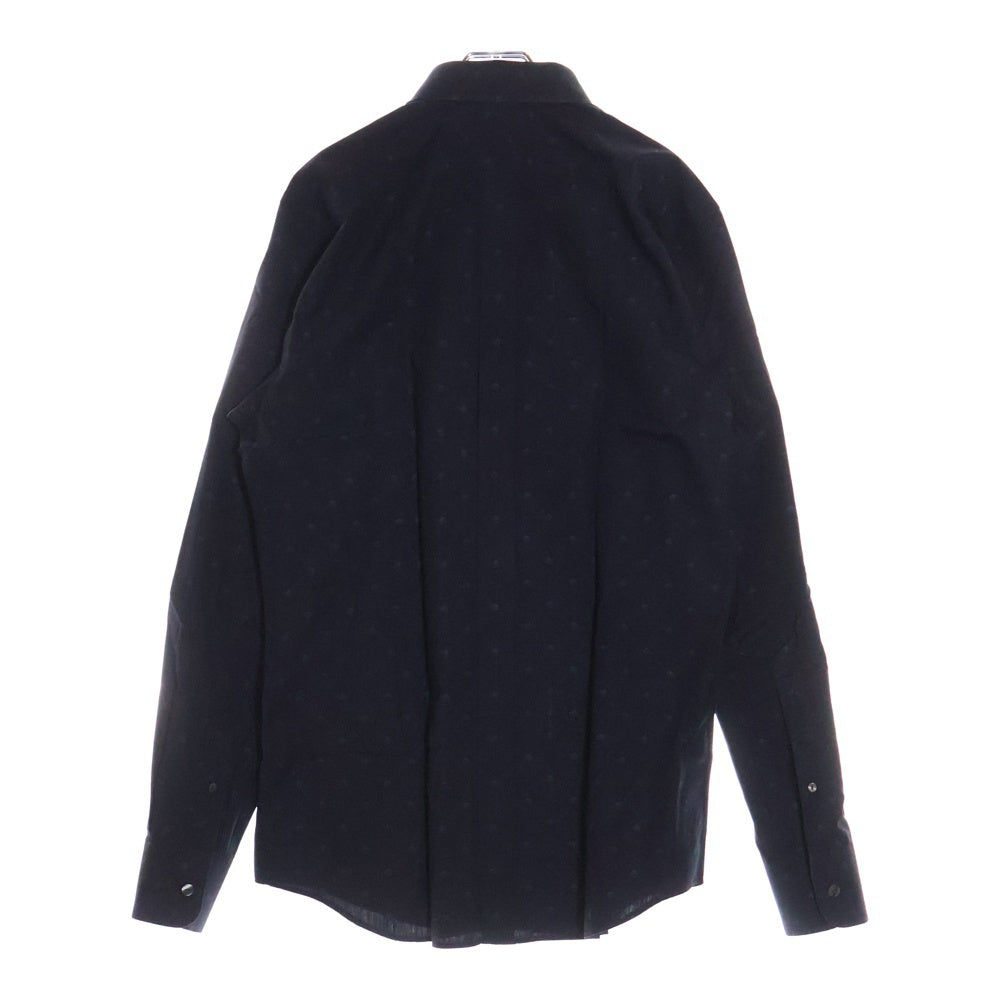 DOLCE & GABBANA(ドルチェアンドガッバーナ) ドットデザインコットン長袖シャツ ネイビー G5439T FJ5BR
