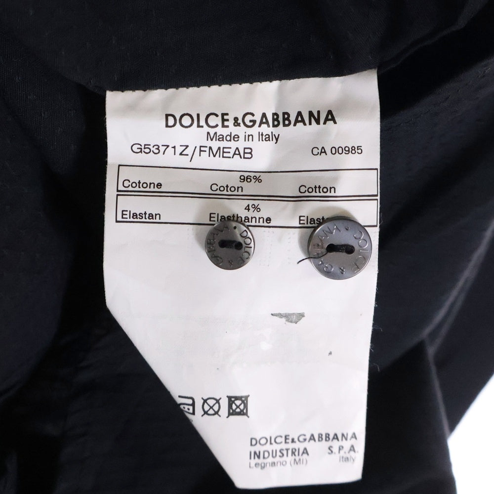 DOLCE & GABBANA(ドルチェアンドガッバーナ) ストライプコットン長袖シャツ ブラック G5371Z