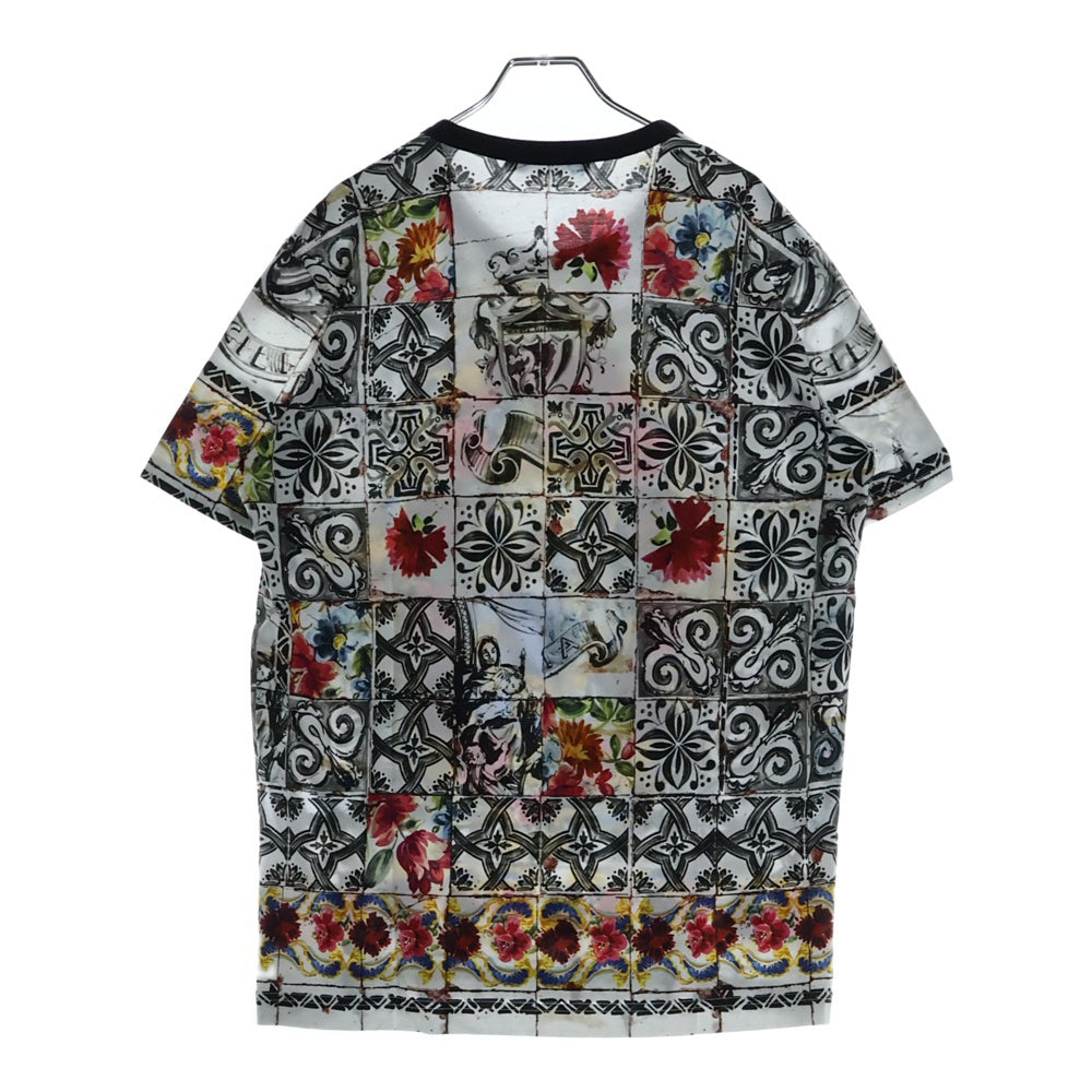 DOLCE & GABBANA(ドルチェアンドガッバーナ) 15SS ランウェイモデル マリア フローラルデザイン クルーネック半袖Tシャツカットソー マルチ G8FE9T G7CVA