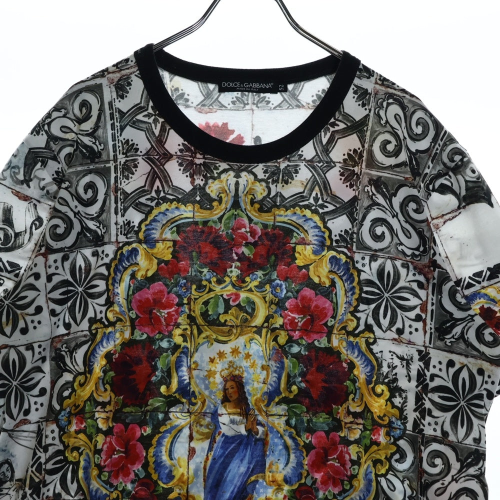 DOLCE & GABBANA(ドルチェアンドガッバーナ) 15SS ランウェイモデル マリア フローラルデザイン クルーネック半袖Tシャツカットソー マルチ G8FE9T G7CVA