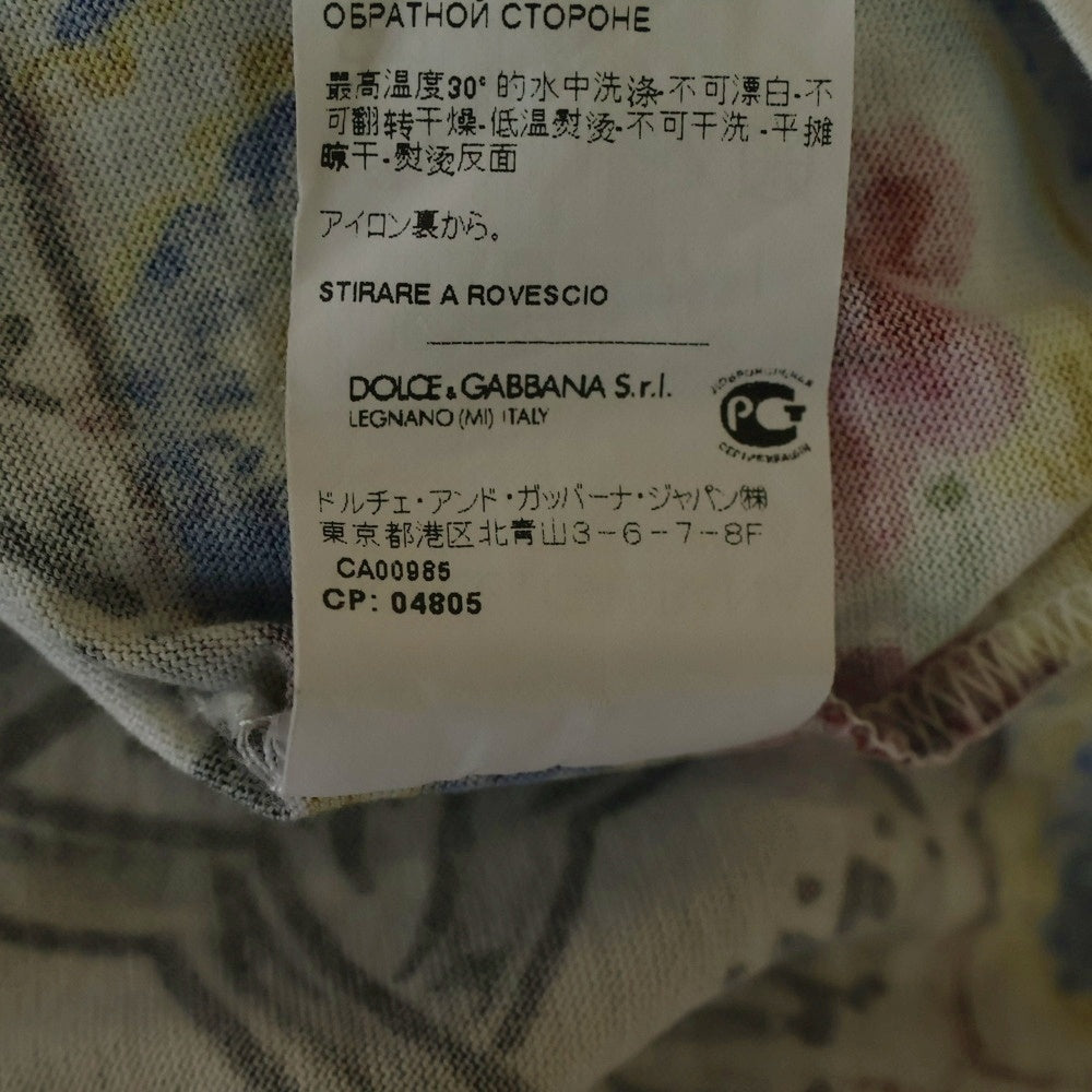 DOLCE & GABBANA(ドルチェアンドガッバーナ) 15SS ランウェイモデル マリア フローラルデザイン クルーネック半袖Tシャツカットソー マルチ G8FE9T G7CVA