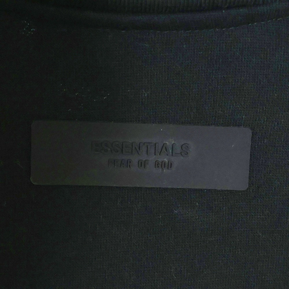 FEAR OF GOD ESSENTIALS(フィアオブゴッド エッセンシャルズ) バックラバーロゴ長袖ポロスウェットシャツ ブラック
