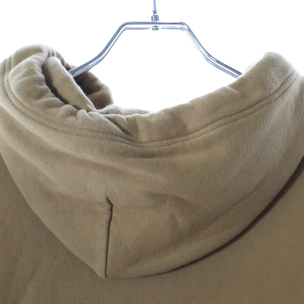WTAPS(ダブルタップス) 21AW SPOT BOB SCREEN HOODED ロゴプリントプルオーバースウェットパーカー フーディー ベージュ 212ATDT-HP04S