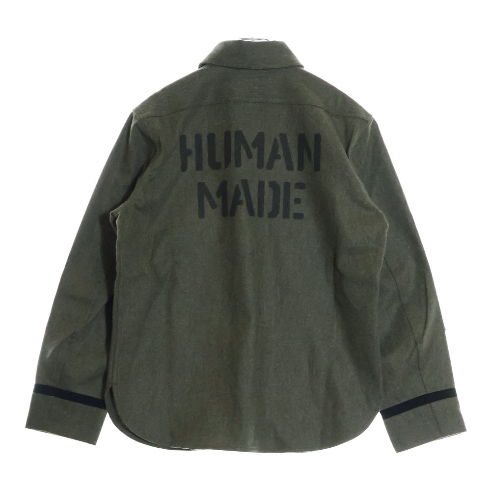 HUMAN MADE(ヒューマンメイド) SERVICE SHIRT サービスシャツ 長袖シャツ カーキ HM29SH005
