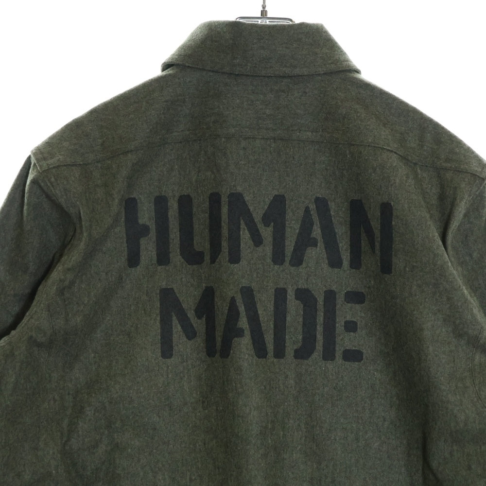 HUMAN MADE(ヒューマンメイド) SERVICE SHIRT サービスシャツ 長袖シャツ カーキ HM29SH005
