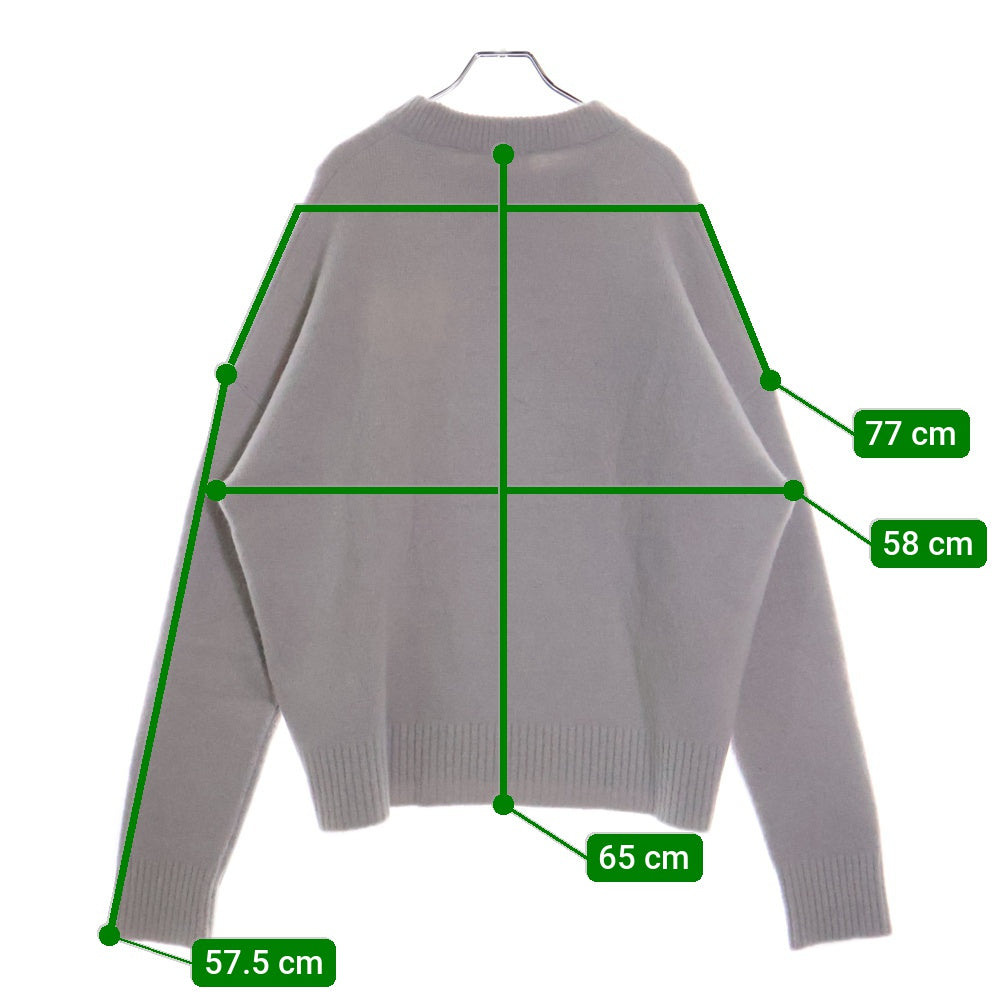 AMI Alexandre Mattiussi(アミアレクサンドルマテュッシ) OFF WHITE ADC SWEATER ロゴ刺繍ニットセーター グレー UKS025.KN0032