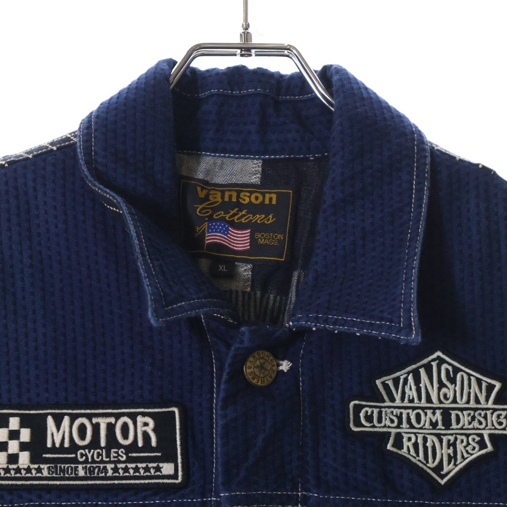 VANSON(バンソン) WING STAR DENIM VEST ウィングスターデニムベスト インディゴ