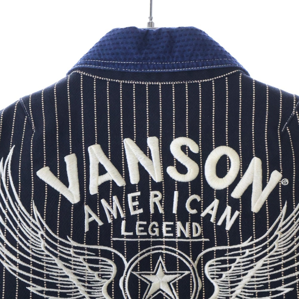 VANSON(バンソン) WING STAR DENIM VEST ウィングスターデニムベスト インディゴ