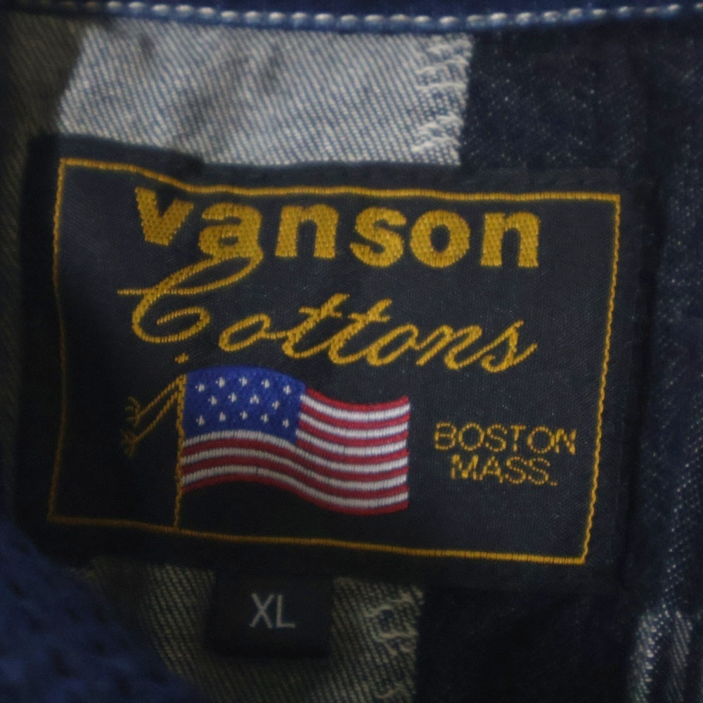 VANSON(バンソン) WING STAR DENIM VEST ウィングスターデニムベスト インディゴ