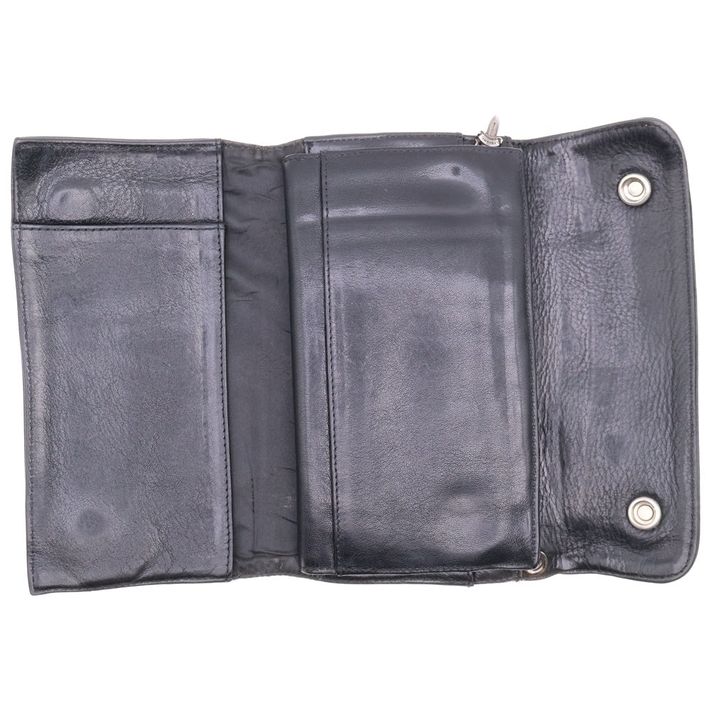 CHROME HEARTS(クロムハーツ) WAVE ウェーブ レザーウォレット 財布 ブラック BCA374