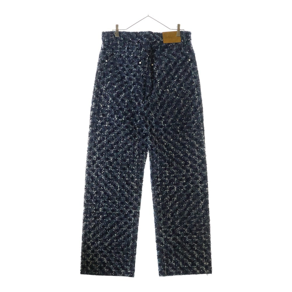 LOUIS VUITTON(ルイヴィトン) 25AW フロックド モノグラム デニムパンツ ジーンズ ネイビー RM252MM URL HTD23W
